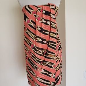 TIBI STRAPLESS SILK DRESS SIZE 2
